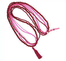 Escapulario Perlenketten Set mit Quaste Pink 