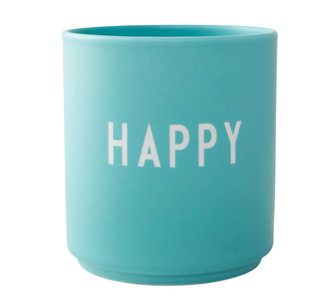 Design Letters Porzellan Becher Favourite Cup Aqua Happy