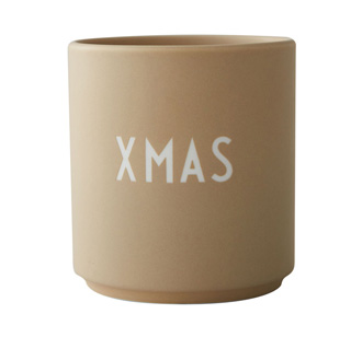Design Letters Porzellan Becher Favourite Cup Beige XMAS