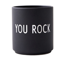 Design Letters Porzellan Becher Favourite Cups You Rock Black