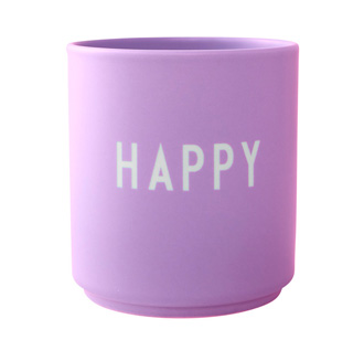 Design Letters Porzellan Becher Favourite Cup Dark Pink Happy