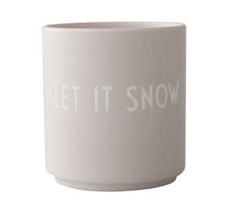 Design Letters Porzellan Becher Favourite Cup Pastel Beige Let it snow