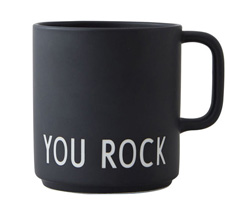 Design Letters Porzellan Tasse Favourite Cups You Rock Black