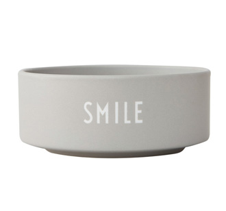 Design Letters Porzellan Snack Schüssel Cool Grey Smile