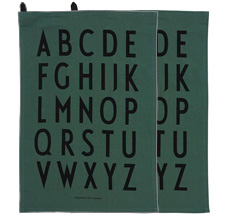 Design Letters Geschirrtuch Dark Green 2er-Set