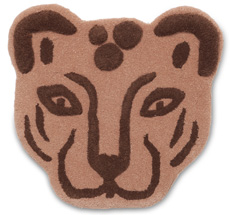 ferm LIVING Leopard Kopf getuftet Brown