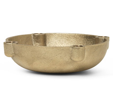 ferm LIVING Kerzenhalter Bowl Casted Brass