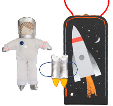 Meri Meri Koffer mit Puppe Mini Astronaut