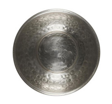 IB LAURSEN Schale mit Hammermuster antikes Silberfinish 10,5 cm