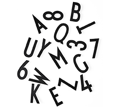 Design Letters Großes Buchstaben-Set für Messageboard Black - 132 Teile •