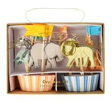 Meri Meri Cupcake-Set Safari Tiere 6er-Set