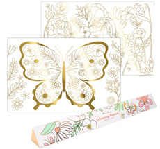 Meri Meri Ausmal-Poster Schmetterling