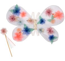 Meri Meri Verkleidung Organza Blume Flügel & Zauberstab