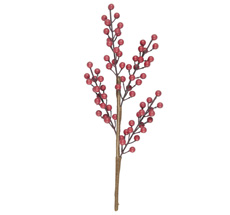 IB LAURSEN Künstlicher Zweig mit roten Beeren 40 cm