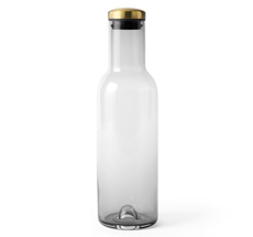 Audo Bottle Karaffe 1 L mit Deckel Smoke/Bras