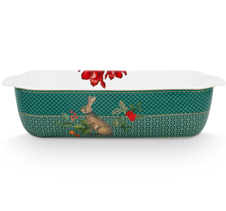 PIP Studio Ofenform Eckig Winter Wonderland Green 27,4 cm