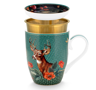 PIP Studio Tasse Tea for One Winter Wonderland Deer 350ml