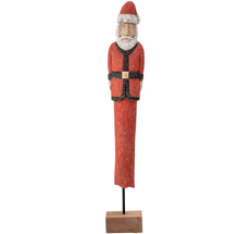 Bloomingville Deko-Figur Weihnachtsmann aus Holz