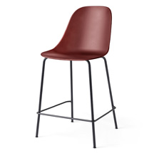 Menu Harbour Stuhl Side Counter Chair Black Steel Base/Burned Red Shell 