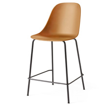 Audo Harbour Stuhl Side Counter Chair Black Steel Base/Khaki Shell 