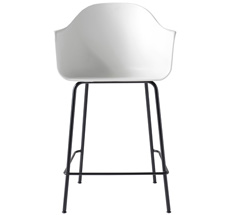 Audo Harbour Stuhl Counter Chair White Shell/Black Steel Base 