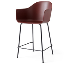 Menu Harbour Stuhl Counter Chair Black Steel Base/Burned Red 