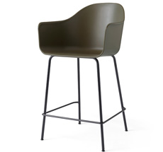 Audo Harbour Stuhl Counter Chair Black Base Olive 