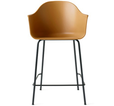 Audo Harbour Stuhl Counter Chair Black Steel Base/Khaki Shell 