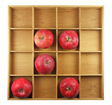 Raumgestalt Apfelkasten aus Eiche geölt, 31 x 31 cm