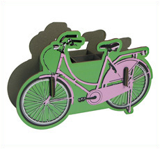 Werkhaus Stiftebox Fahrrad pink •