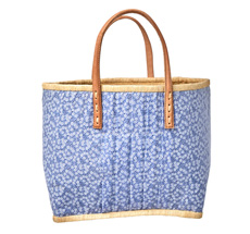 Rice Tasche mit Ledergriffen Blue Floral M