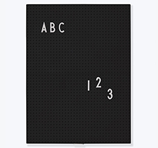 Design Letters Pinnwand Message Board A4 Black