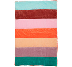 Rice Tagesdecke Quilt Samt Follow The Call of The Disco Ball Stripes