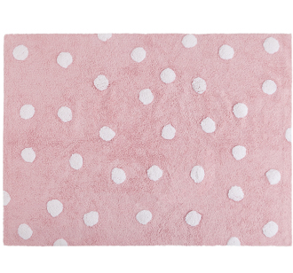 Lorena Canals Teppich Topos Polka Dots Pink-White