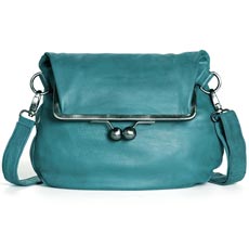 Sticks and Stones Ledertasche Cannes Deep Lagoon Washed