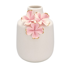 GreenGate Vase Flower Pale Pink/Gold Small