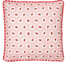 GreenGate Kissenhülle Strawberry Pale Pink 40x40cm