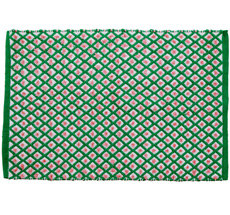 Rice Teppich Green Harlequin handgemacht 60 x 90 cm