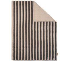 ferm LIVING Decke Grand Quilted Sand/Black