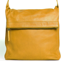 Sticks and Stones Ledertasche Flap Bag Honey Yellow Washed