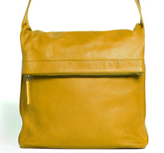 Sticks and Stones Ledertasche Flap Bag Yellow Washed