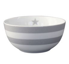 Krasilnikoff Schüssel Happy Bowl Stripes Grey