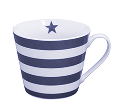 Krasilnikoff Happy Cup Tasse Stripes Dark Blue