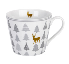 Krasilnikoff Tasse Happy Cup Christmas Trees With Deer