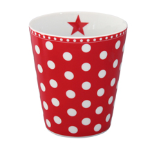 Krasilnikoff Happy Mug Becher New Dots Red