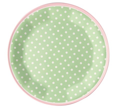 GreenGate Melamin Teller Spot Pale Green 20 cm