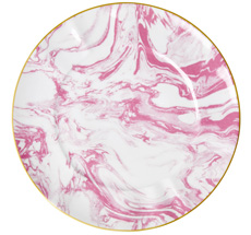 Rice Porzellan Speiseteller Marble Bubblegum Pink •
