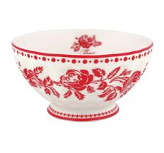 GreenGate French Bowl Fleur Red XL •