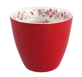 GreenGate Latte Cup Becher red Emberly inside
