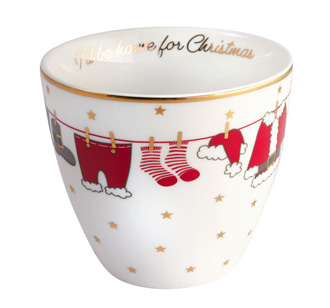 GreenGate Latte Cup Becher Home for xmas white